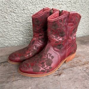 Embroidered western booties